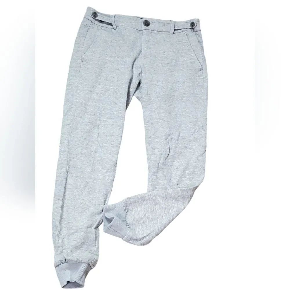 Vince Heathered Light Gray Jogger Dress Pants